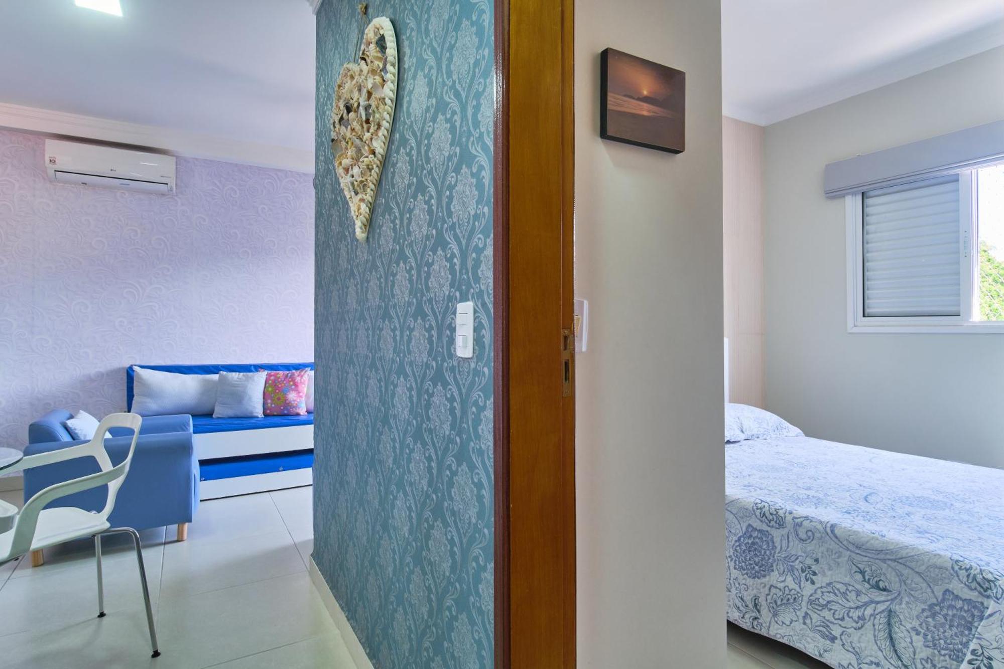 2 Quartos Com Ar, Piscina, Sacada Gourmet A 1 Km Da Grande *